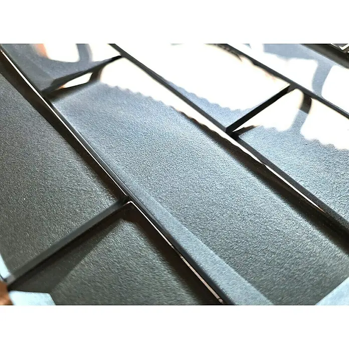 Mosaikfliese Rechteck Crystal XBH SW05 - 30 x 30 cm, Grau, Glänzend - Detailaufnahme