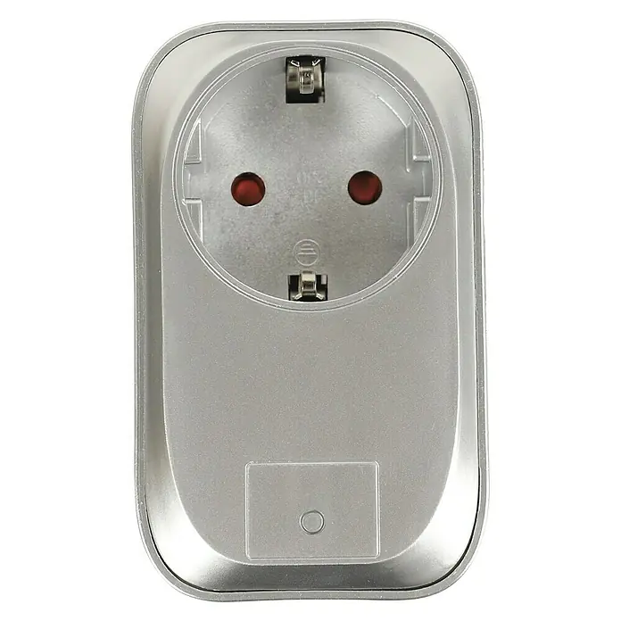 Voltomat Funksteckdosen-Set 3+1 - Silber, 3.680 W - Vorderansicht
