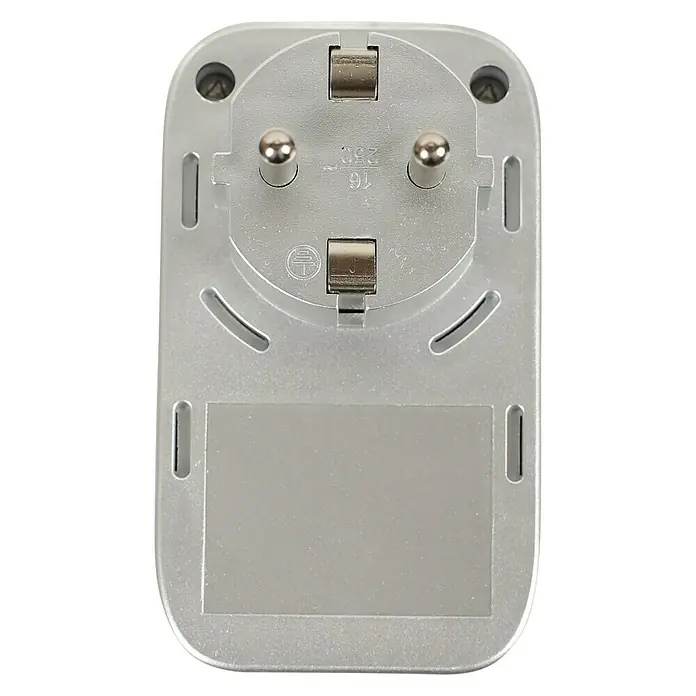 Voltomat Funksteckdosen-Set 3+1 - Silber, 3.680 W - Vorderansicht