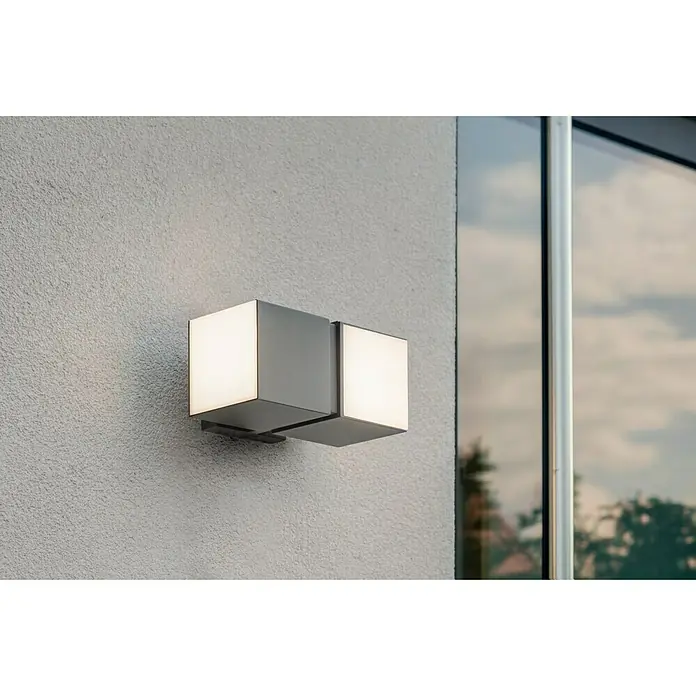 Lutec Vanjska zidna LED svjetiljka - 24 W, 10 x 9,5 x 21,3 cm, Antracit-bijele boje, IP54 - Živopisni prikaz