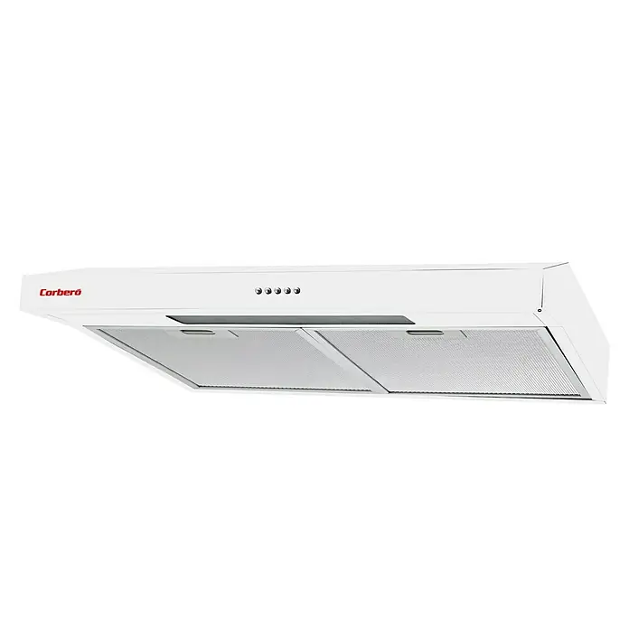 Corberó Campana integrable CCSC60220CVW - Ancho: 60 cm, Potencia de aire máx.: 220 m³/h, Blanco - Vista angular