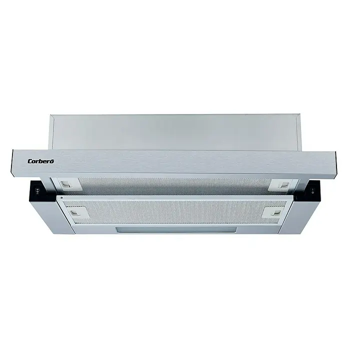 Corberó Campana integrable CCST35060TLX - Ancho: 60 cm, Potencia de aire máx.: 350 m³/h, Acero inoxidable - Vista frontal