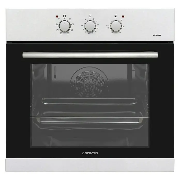 Corberó Set de horno empotrado CCHEV840MX - Número de tipos de calentamiento: 8 ud., Acero inoxidable/Negro - Vista frontal
