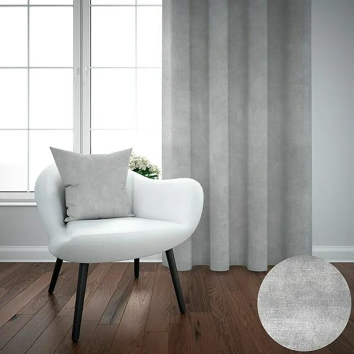 Cojín Decent Velvet - Gris, 45 x 45 cm, 100% poliéster - Foto ambiente