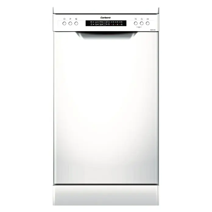 Corberó Lavavajillas CLVM456419W - Apto para: 10 cubiertos, Consumo de agua: 2.520 l/año, 61 x 44,8 x 84,5 cm - Vista frontal