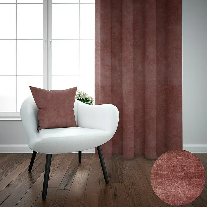 Cojín Decent Velvet - Granate, 45 x 45 cm, 100% poliéster - Foto ambiente