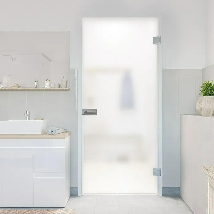 Diamond Doors Glasdrehtür Luminato - 834 x 1.972 mm, DIN Rechts, Einscheibensicherheitsglas (ESG) - Stimmungsaufnahme