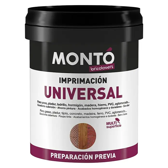 Montó Bricolovers Imprimación universal - Blanco, 750 ml, Mate - Vista frontal
