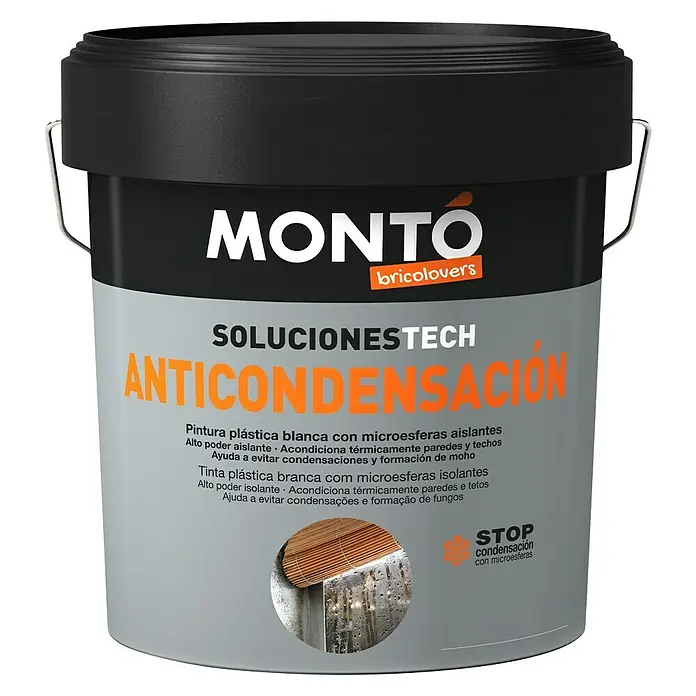 Montó Bricolovers Pintura termoaislante Anticondensación - Blanco, Mate, 4 l - Vista frontal