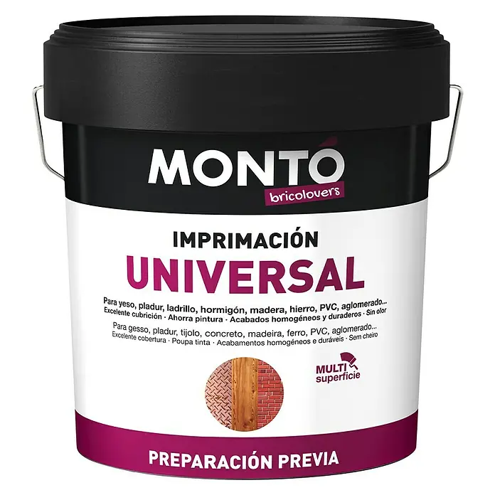 Montó Bricolovers Imprimación universal - Blanco, 10 l, Mate - Vista frontal