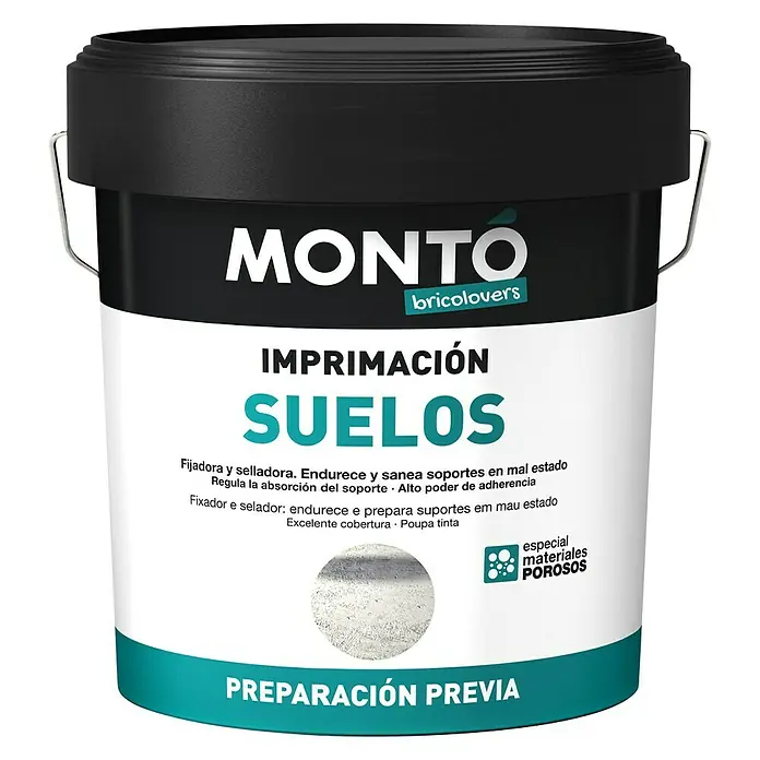 Montó Bricolovers Imprimación Suelos - Incoloro, 4 l - Vista frontal