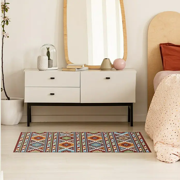 Alfombra de vinilo Croma Kilim Mult - Multicolor, 75 x 45 cm - Foto ambiente