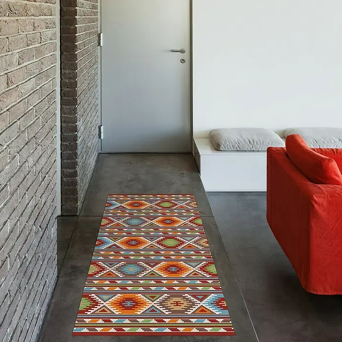Alfombra de vinilo Croma  Kilim Mult - Multicolor, 140 x 50 cm - Foto ambiente