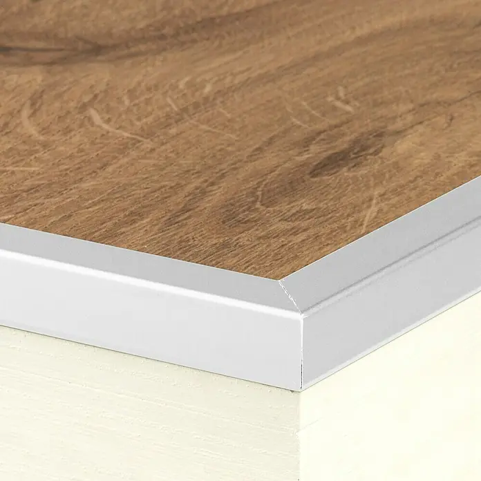 LOGOCLIC Winkelprofil 277 - Silber, 2,7 m x 15 mm x 15 mm, Montageart: Kleben - Detailaufnahme
