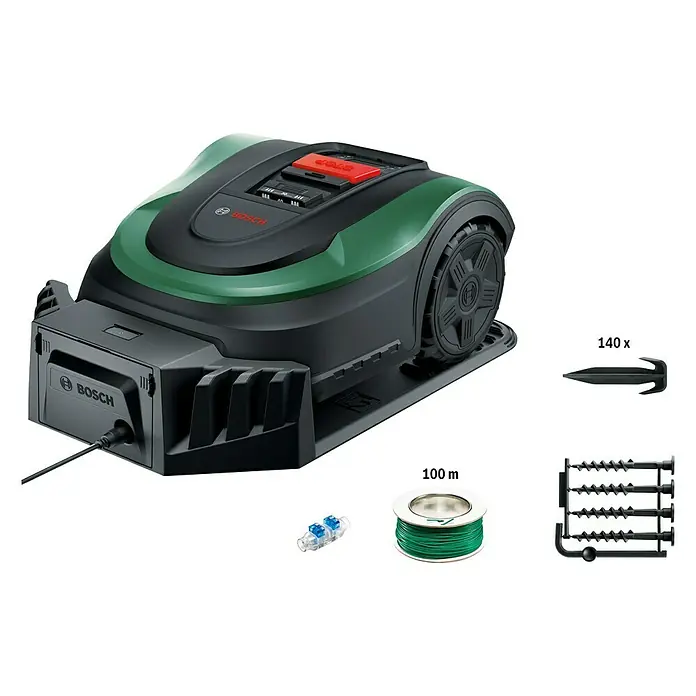 Bosch Robotska kosilica Indego XS 300 - 18 V, Litij-ionska, 2,5 Ah, 1 baterija, Maksimalna preporučena površina: 300 m² - Dijagonalni pogled