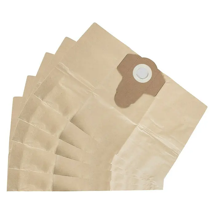 Scheppach Papierfiltertüten - 5 Stk., Passend für: Scheppach Nass-Trockensauger ASP 50-ES - Ansicht von oben
