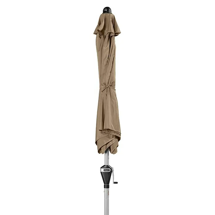 Doppler Active Suncobran s automatskim zatvaranjem - Greige, Promjer: 210 cm - Pogled sprijeda