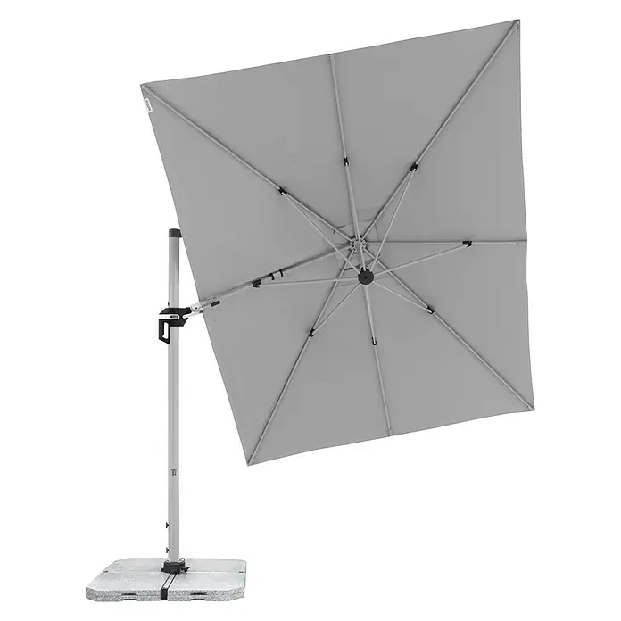 Doppler Active Pendelschirm - Hellgrau, 350 x 260 cm - Ansicht von unten