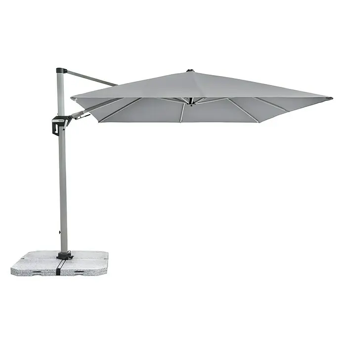 Doppler Active Pendelschirm - Hellgrau, 350 x 260 cm - Rechte Seitenansicht