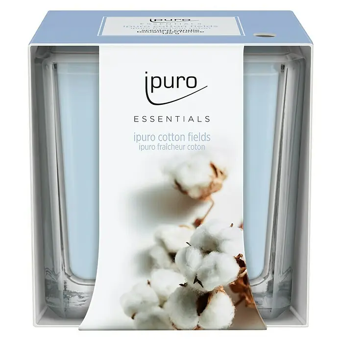Ipuro Essentials Duftkerze - Im Glas, Cotton Fields - Vorderansicht