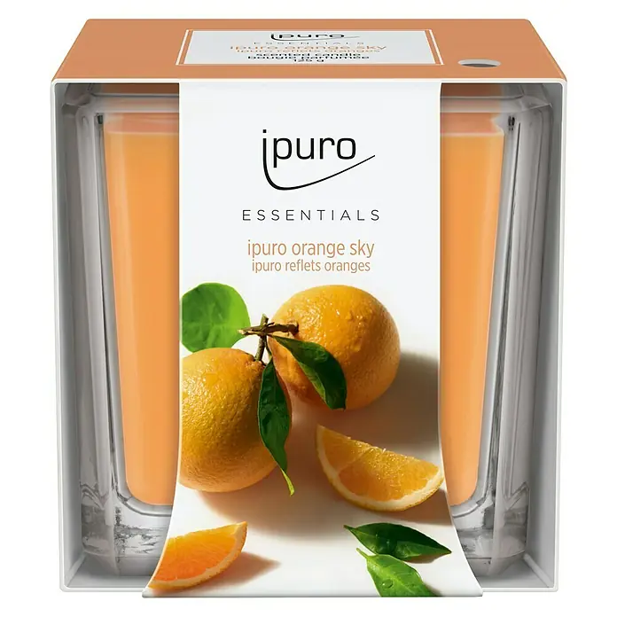 Ipuro Essentials Duftkerze - Im Glas, Orange Sky - Vorderansicht