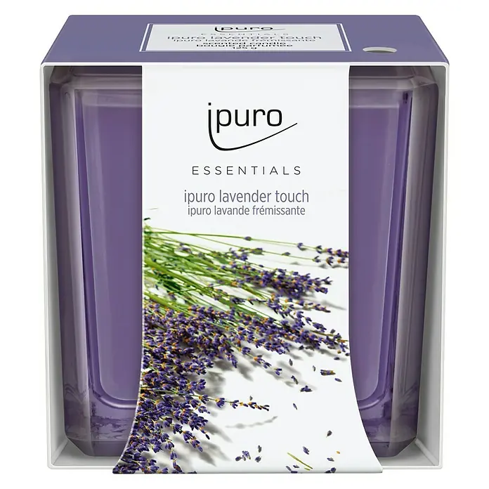 Ipuro Essentials Duftkerze - Im Glas, Lavender Touch - Vorderansicht