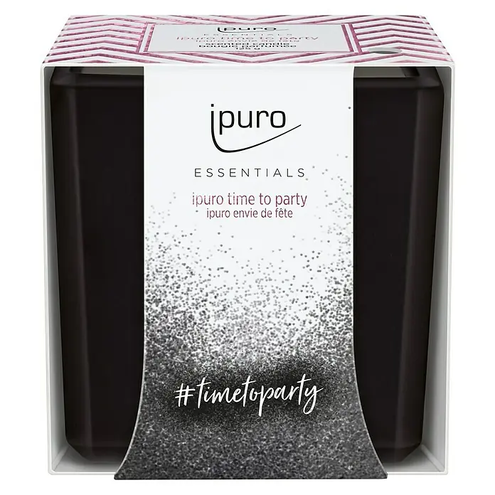 Ipuro Essentials Duftkerze - Im Glas, Time For Party - Vorderansicht