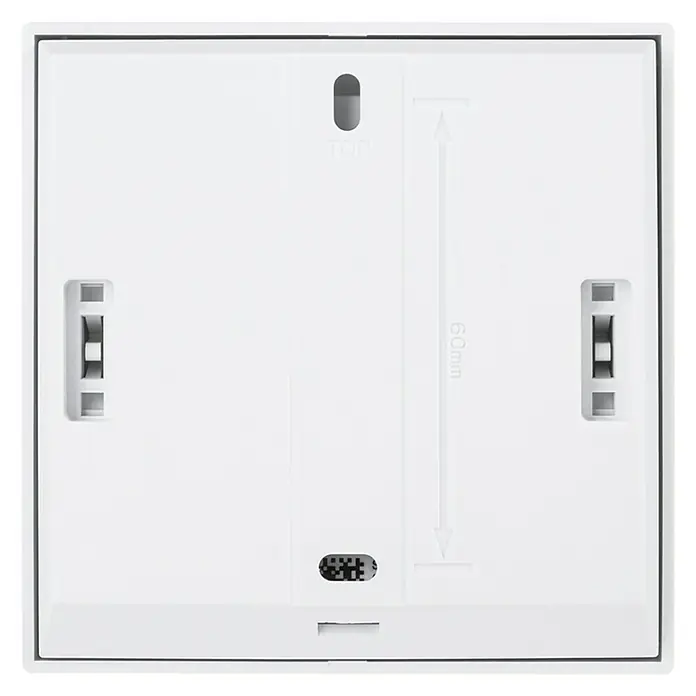 Homematic IP Funk-Raumthermostat HmIP-WTH-B - Weiß, Batteriebetrieben, 22 x 85 x 85 mm - Rückansicht