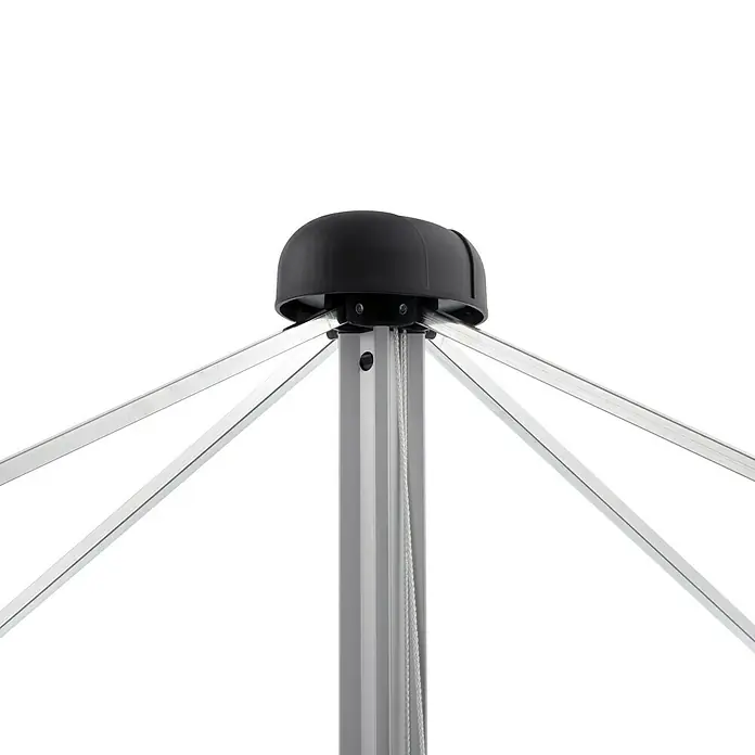 Blome Wäschespinne DuoMatic 40 - Belastbarkeit: 4 Waschmaschinenfüllungen, Länge Wäscheleine: 40 m, Durchmesser offen: 291 cm, Tannengrün - Detailaufnahme