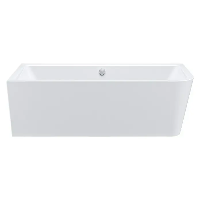 Camargue Freistehende Badewanne Buena Vista - 180 x 80 cm, Linksseitig, Sanitäracryl, Weiß - Vorderansicht