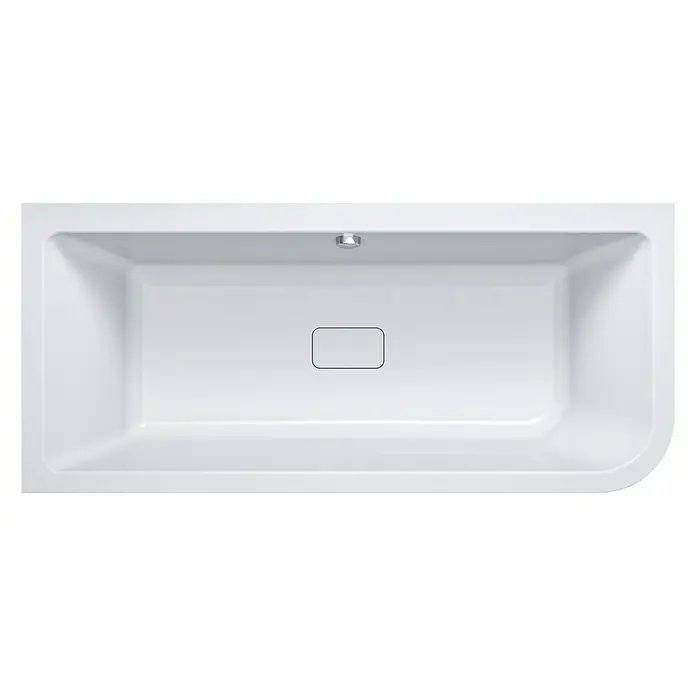 Camargue Freistehende Badewanne Buena Vista - 180 x 80 cm, Linksseitig, Sanitäracryl, Weiß - Ansicht von oben