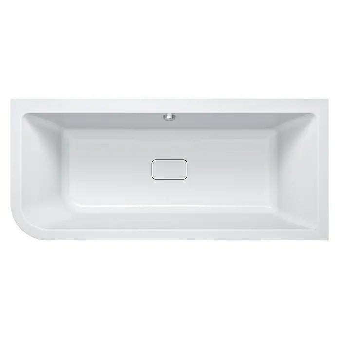 Camargue Freistehende Badewanne Buena Vista - 180 x 80 cm, Rechtsseitig, Sanitäracryl, Weiß - Ansicht von oben