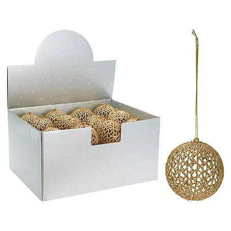 Kerstballen met glitter