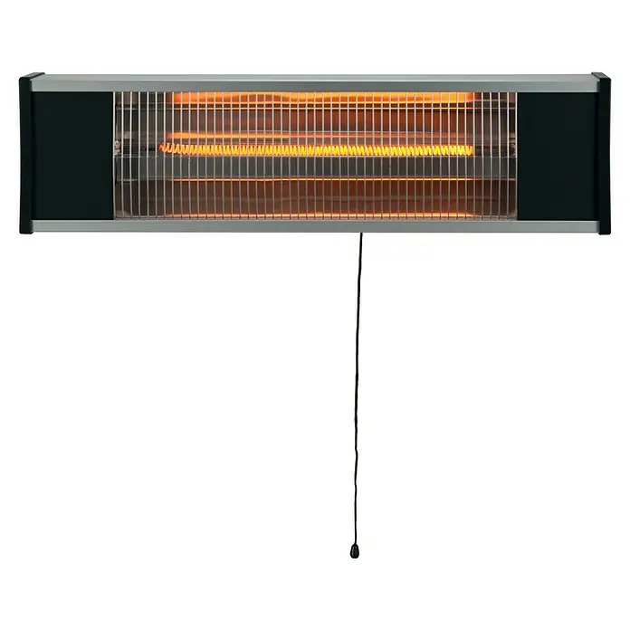 Infrarot-Heizstrahler - 1.500 W, Silber/Schwarz - Vorderansicht