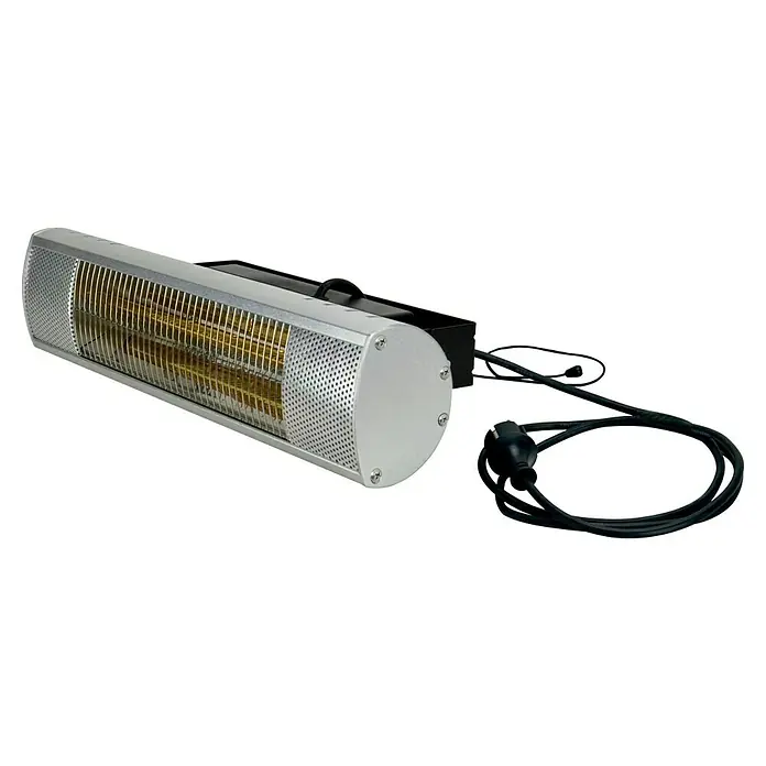 Infrarot-Heizstrahler - 1.500 W, Silber - Diagonale Ansicht