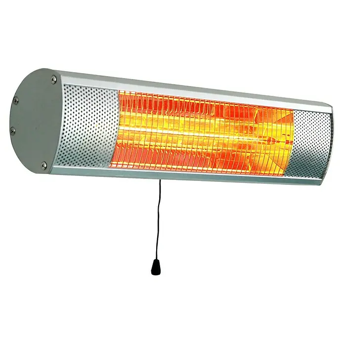 Infrarot-Heizstrahler - 1.500 W, Silber - Vorderansicht