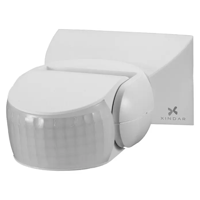 Xindar Sensor de movimiento SEKKYUR-W65 - Blanco, Alcance: 12 m, Potencia de ruptura: 1.200 W - Vista angular