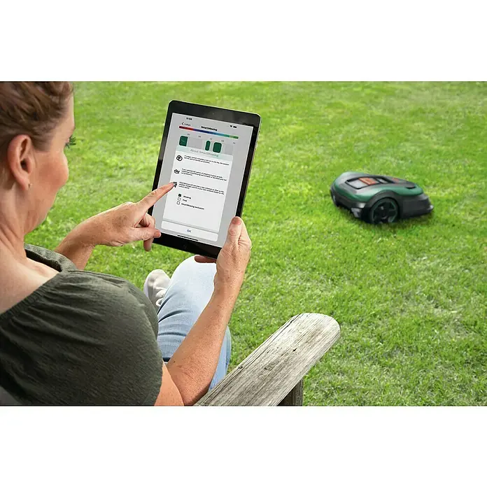 Bosch Mähroboter Indego S+ 500 - 18 V, Li-Ionen, 2,5 Ah, 1 Akku, Max. Flächenempfehlung: 500 m² - Anwendungsbeispiel