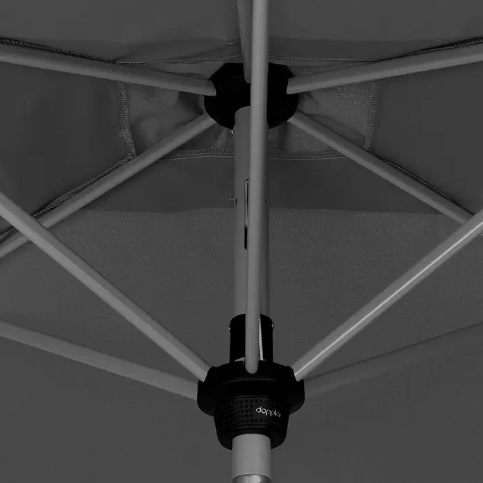 Doppler Active Sonnenschirm Auto Tilt - Anthrazit, 210 x 140 cm - Detailaufnahme
