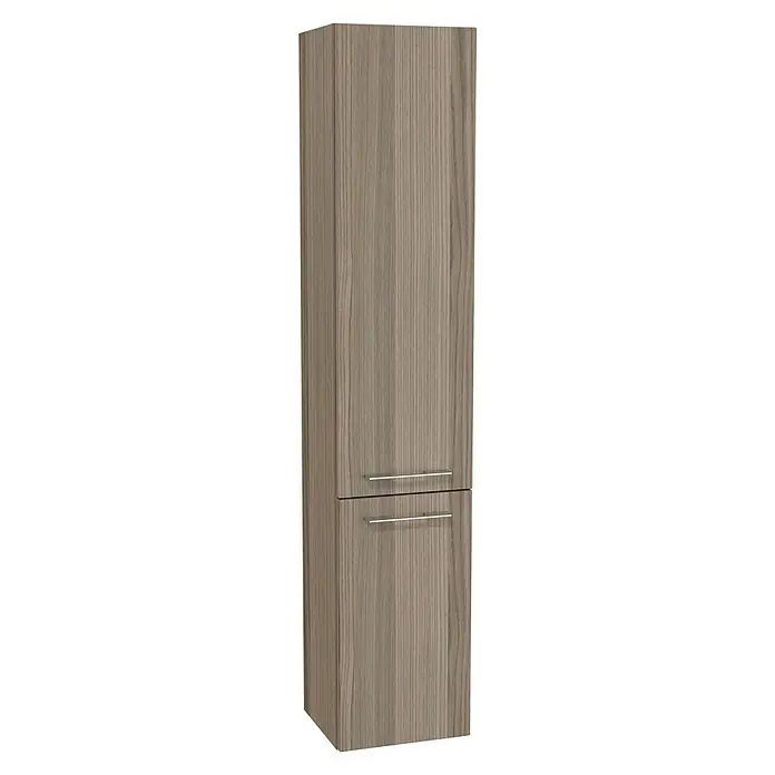 Camargue Loft Hochschrank - 35 x 32 x 176 cm, Eiche Cordoba Nachbildung, 1 Wäschekippe, Links - Vorderansicht