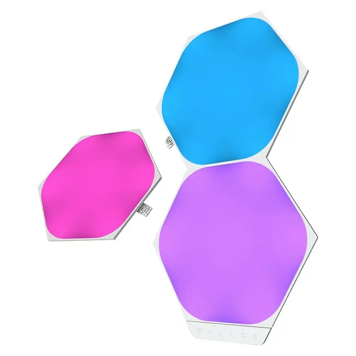 Nanoleaf LED-Panel Shapes Hexagons 3er Erweiterung 2. Generation - L x B x H: 23 x 20 x 0,6 cm, Weiß, RGBW - Vorderansicht