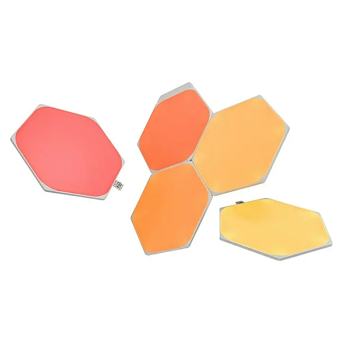 Nanoleaf LED-Panel Shapes Hexagons 5er Starter Set 2. Generation - L x B x H: 23 x 20 x 0,6 cm, Weiß, RGBW - Vorderansicht