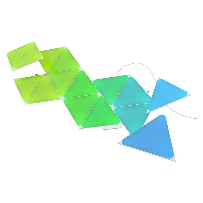 Nanoleaf LED-Panel Shapes Triangles 15er Starter Set 2. Generation - L x B x H: 23 x 20 x 0,6 cm, Weiß, RGBW - Vorderansicht