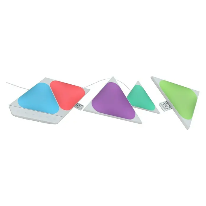 Nanoleaf LED-Panel Shapes Mini Triangles 5er Starter Set 2. Generation - L x B x H: 10 x 11,5 x 0,6 cm, Weiß, RGBW - Diagonale Ansicht