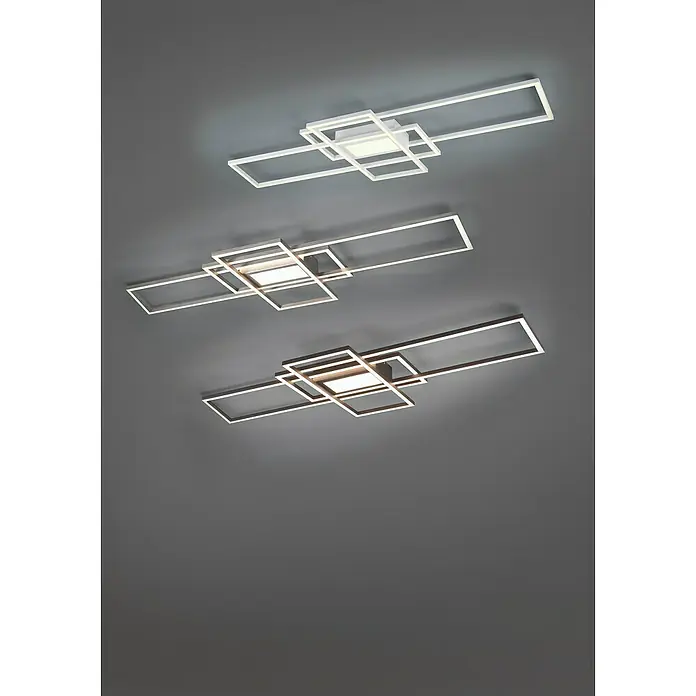 Trio Leuchten LED-Deckenleuchte Irvine - 60 W, L x B x H: 6,5 x 105 x 42 cm, Weiß - Stimmungsaufnahme