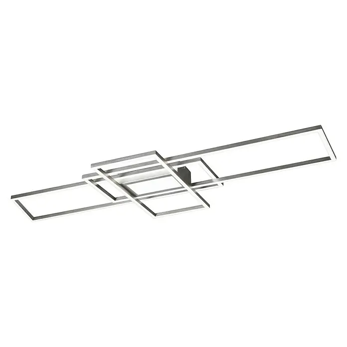 Trio Leuchten LED-Deckenleuchte Irvine - 60 W, L x B x H: 6,5 x 105 x 42 cm, Nickel matt - Ansicht von unten