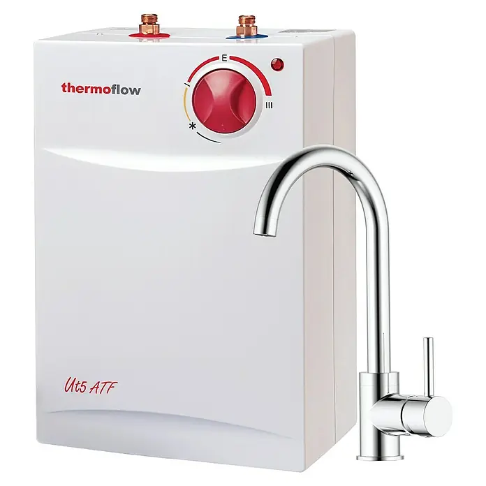 Thermoflow Untertischspeicher UT 5 ATF - Mit Armatur, 5 l, 2.000 W, Temperaturbereich: +35 °C bis +75 °C - Vorderansicht