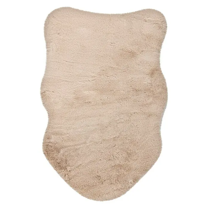 Deko-Kunstfell Happy - Tieroptik, Beige, 90 x 60 cm, 100 % Polyester (Flor) - Ansicht von oben