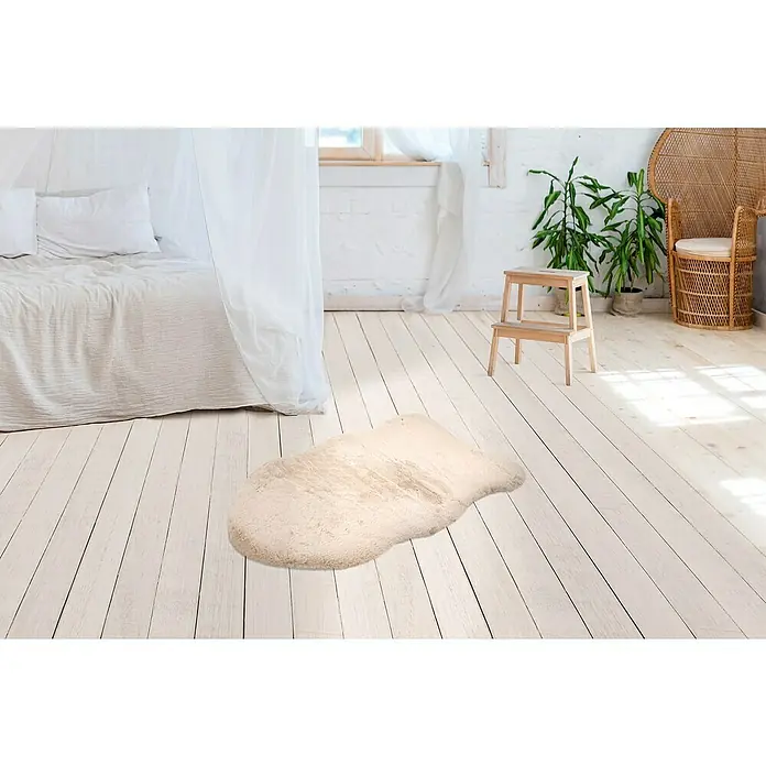 Deko-Kunstfell Happy - Tieroptik, Beige, 90 x 60 cm, 100 % Polyester (Flor) - Stimmungsaufnahme