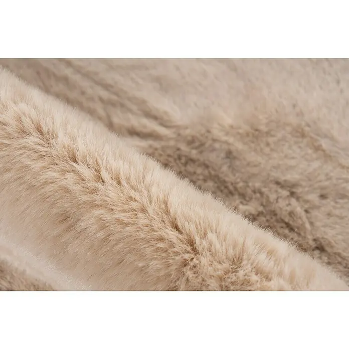 Deko-Kunstfell Happy - Tieroptik, Beige, 90 x 60 cm, 100 % Polyester (Flor) - Detailaufnahme
